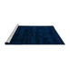 Sideview of Machine Washable Abstract Night Blue Rug, wshabs5368