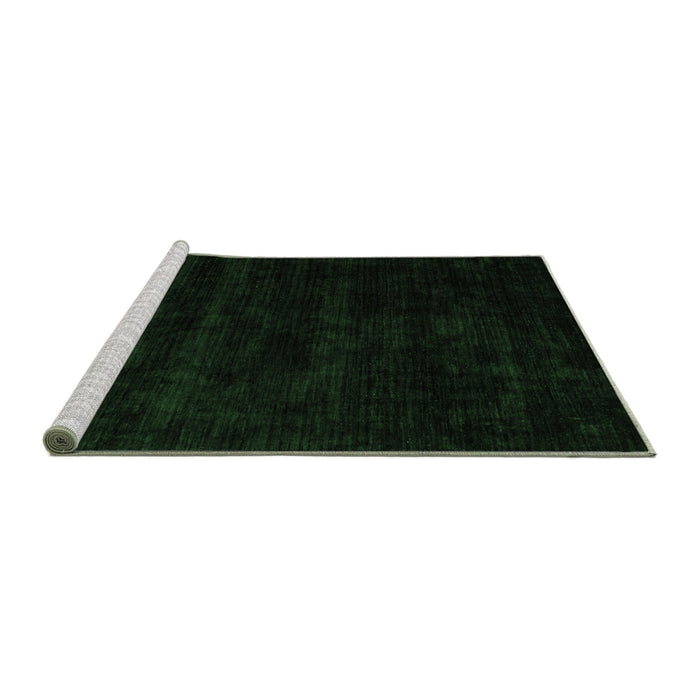 Sideview of Machine Washable Abstract Emerald Green Modern Area Rugs, wshabs5368emgrn