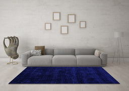 Machine Washable Abstract Purple Modern Area Rugs in a Living Room, wshabs5368pur
