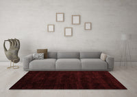 Machine Washable Abstract Red Modern Rug, wshabs5368red