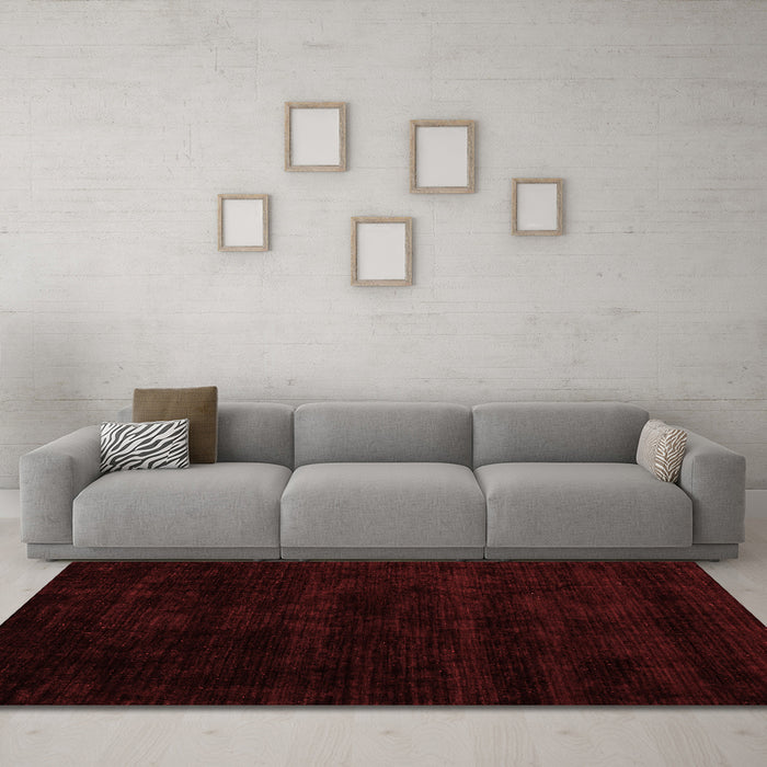 Modern Red Washable Rugs