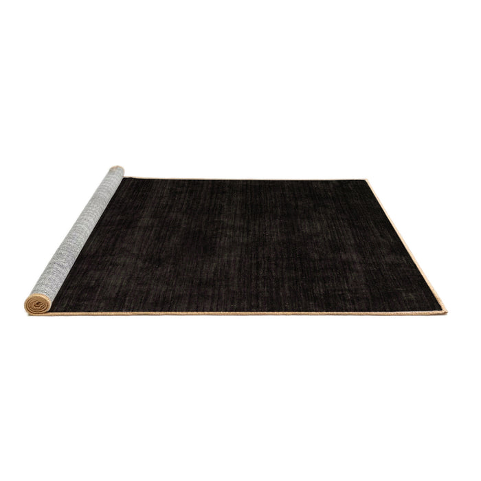 Sideview of Machine Washable Abstract Brown Modern Rug, wshabs5368brn