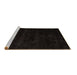 Sideview of Machine Washable Abstract Brown Modern Rug, wshabs5368brn