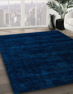 Machine Washable Abstract Night Blue Rug in a Family Room, wshabs5368