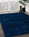 Machine Washable Abstract Night Blue Rug in a Family Room, wshabs5368