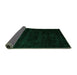 Sideview of Abstract Green Modern Rug, abs5368grn