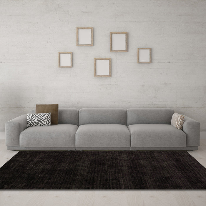 Machine Washable Abstract Brown Modern Rug in a Living Room,, wshabs5368brn