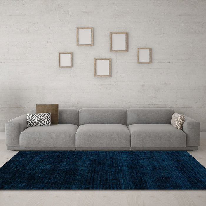 Machine Washable Abstract Turquoise Modern Area Rugs in a Living Room,, wshabs5368turq