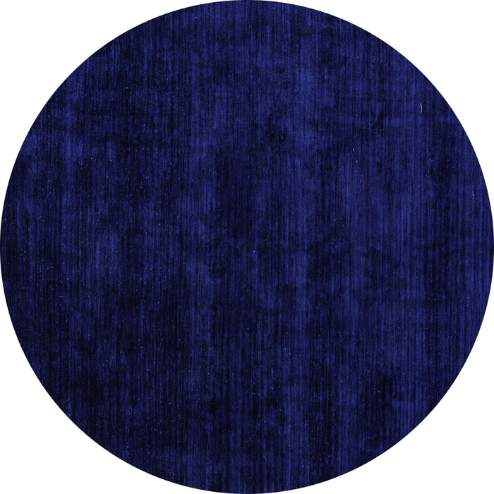 Round Abstract Blue Modern Rug, abs5368blu