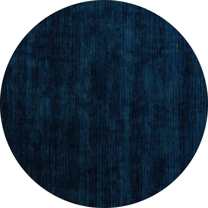 Round Machine Washable Abstract Turquoise Modern Area Rugs, wshabs5368turq
