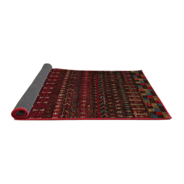 Sideview of Abstract Reddish Brown Modern Rug, abs5369