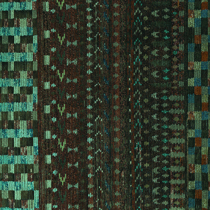 Square Abstract Turquoise Modern Rug, abs5369turq