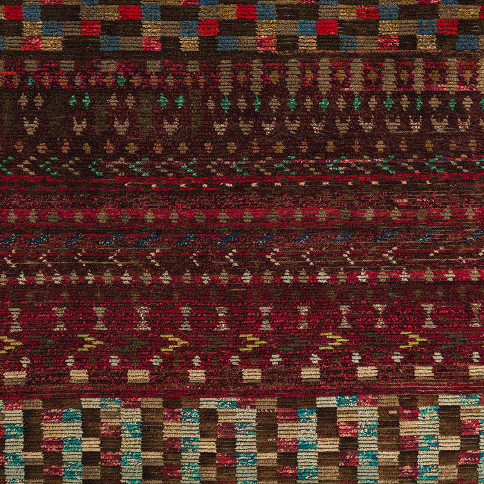 Square Abstract Reddish Brown Modern Rug, abs5369