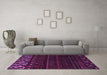 Machine Washable Abstract Purple Modern Area Rugs in a Living Room, wshabs5369pur