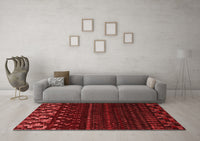 Machine Washable Abstract Red Modern Rug, wshabs5369red