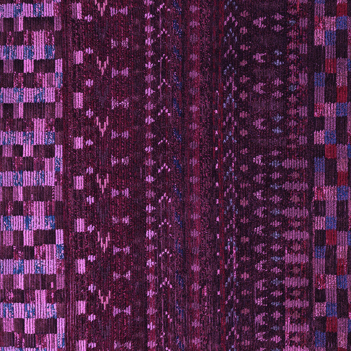 Square Machine Washable Abstract Purple Modern Area Rugs, wshabs5369pur