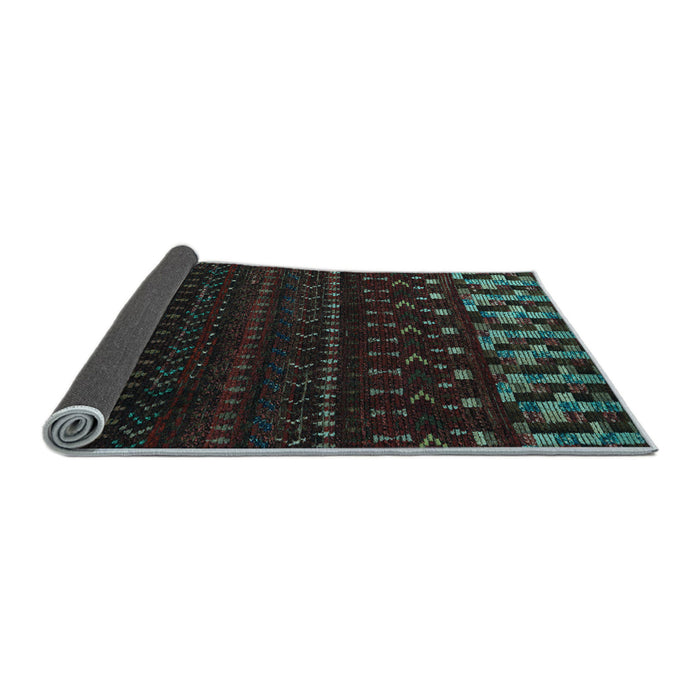 Sideview of Abstract Light Blue Modern Rug, abs5369lblu
