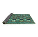 Sideview of Abstract Turquoise Modern Rug, abs536turq