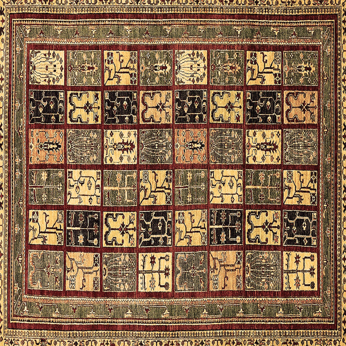 Square Abstract Brown Modern Rug, abs536brn