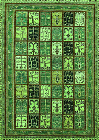 Abstract Green Modern Rug, abs536grn