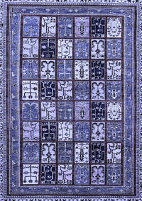 Abstract Blue Modern Rug, abs536blu