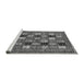 Sideview of Machine Washable Abstract Gray Modern Rug, wshabs536gry