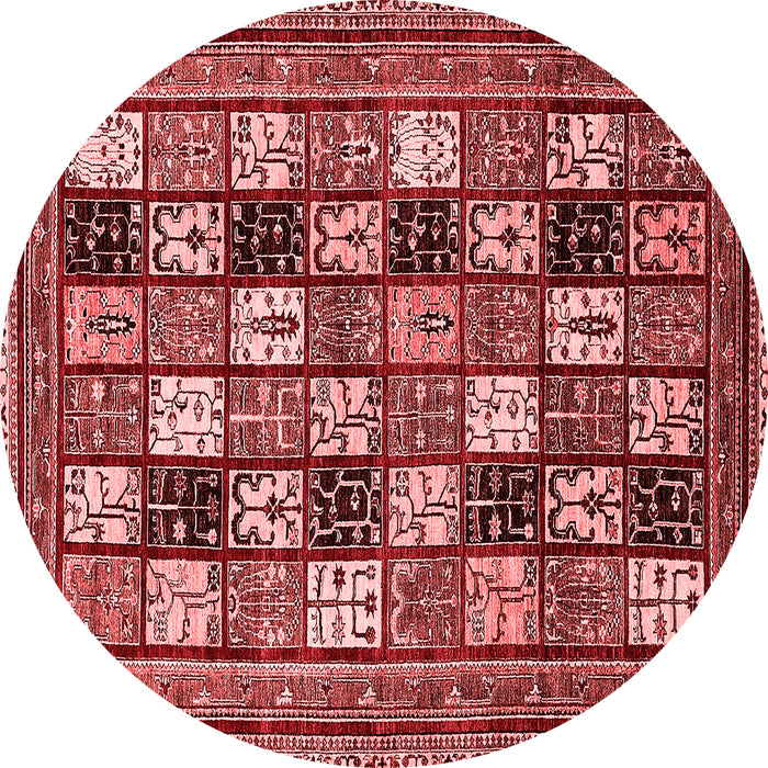 Machine Washable Abstract Red Modern Rug, wshabs536red