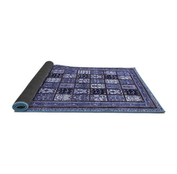 Sideview of Abstract Blue Modern Rug, abs536blu