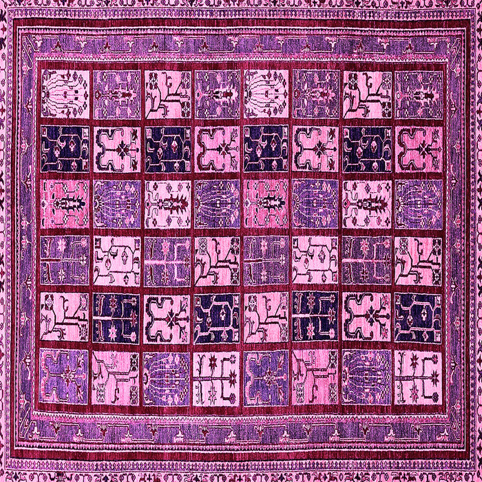 Square Abstract Pink Modern Rug, abs536pnk