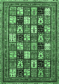 Abstract Emerald Green Modern Rug, abs536emgrn