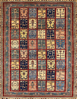 Abstract Red Modern Rug, abs536