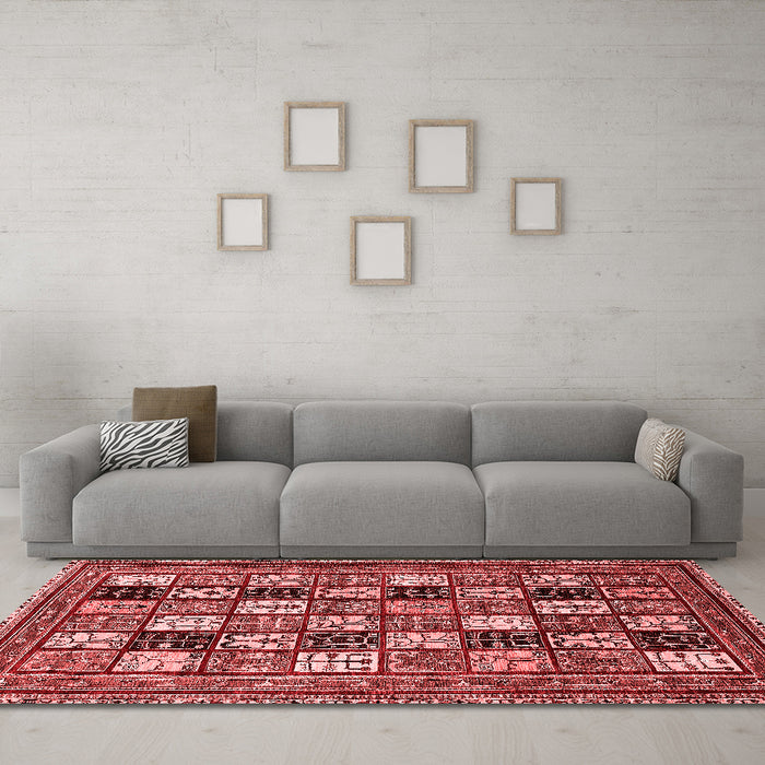 Modern Red Washable Rugs