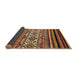 Sideview of Abstract Saffron Red Modern Rug, abs537