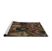 Sideview of Machine Washable Abstract Night Red Rug, wshabs5370