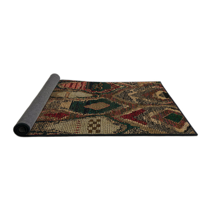 Sideview of Abstract Red Modern Rug, abs5370