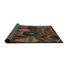 Sideview of Abstract Red Modern Rug, abs5370