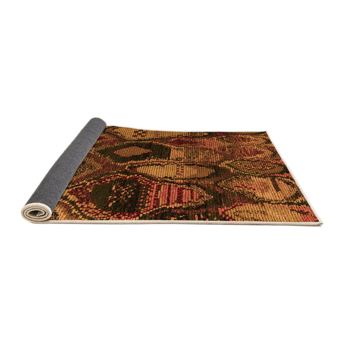 Sideview of Abstract Orange Modern Rug, abs5370org