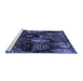 Sideview of Machine Washable Abstract Blue Modern Rug, wshabs5370blu