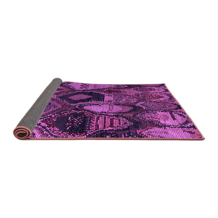 Sideview of Abstract Purple Modern Rug, abs5370pur
