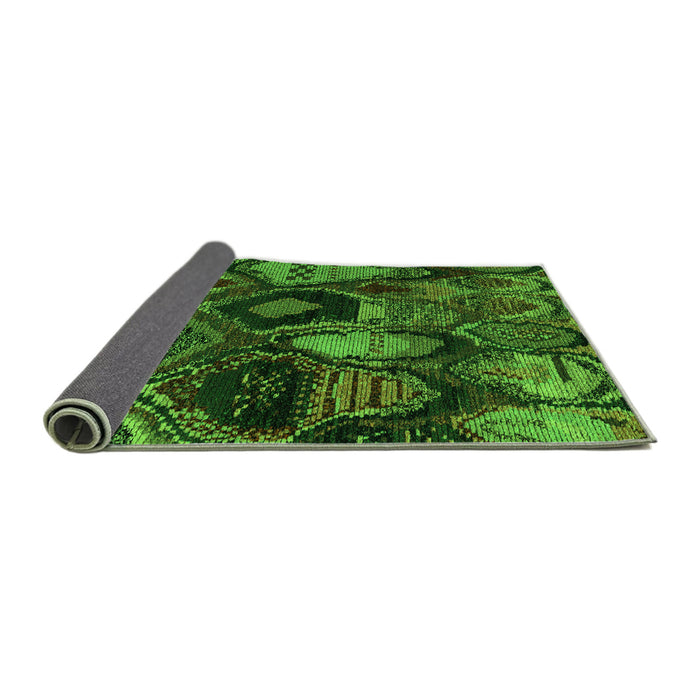 Sideview of Abstract Green Modern Rug, abs5370grn