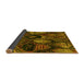 Sideview of Abstract Yellow Modern Rug, abs5370yw