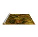 Sideview of Machine Washable Abstract Yellow Modern Rug, wshabs5370yw