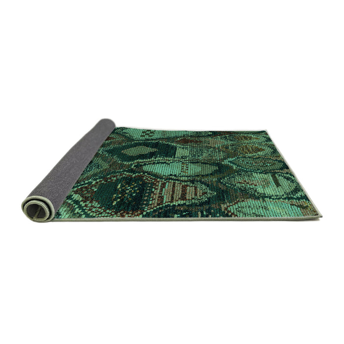 Sideview of Abstract Turquoise Modern Rug, abs5370turq