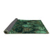 Sideview of Abstract Turquoise Modern Rug, abs5370turq