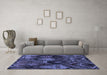 Machine Washable Abstract Blue Modern Rug in a Living Room, wshabs5370blu