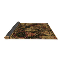 Sideview of Abstract Brown Modern Rug, abs5370brn