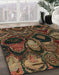 Machine Washable Abstract Night Red Rug in a Family Room, wshabs5370