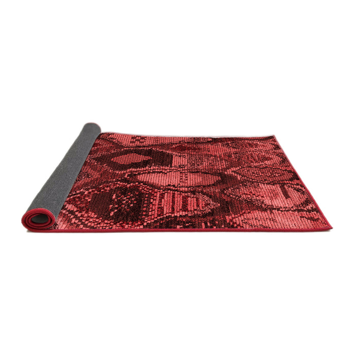 Abstract Red Modern Area Rugs