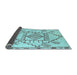 Sideview of Solid Light Blue Modern Rug, abs5371lblu