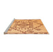 Sideview of Machine Washable Solid Orange Modern Area Rugs, wshabs5371org